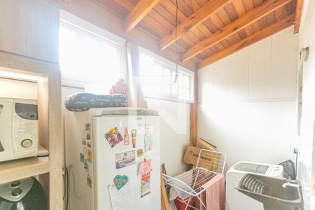 Cozinha de casa de condomínio à venda com 2 quartos, 65m² em Campo Novo, Porto Alegre