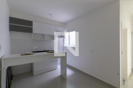 Sala e Cozinha de apartamento à venda com 1 quarto, 37m² em Vila Granada, São Paulo