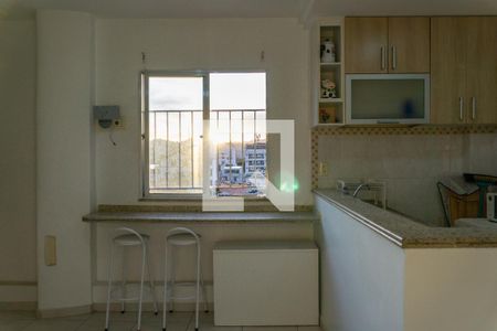 Sala e cozinha integrada de kitnet/studio para alugar com 1 quarto, 30m² em Urca, Rio de Janeiro