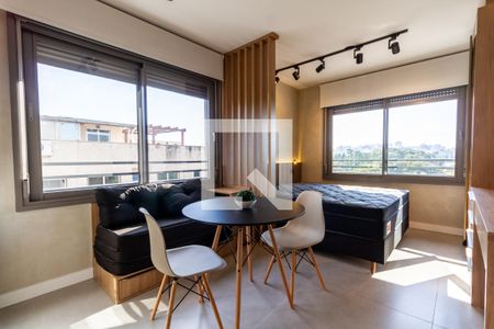 Sala e quarto de apartamento à venda com 1 quarto, 33m² em Centro Histórico, Porto Alegre