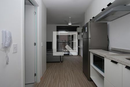 Studio - Quarto e Cozinha de kitnet/studio para alugar com 1 quarto, 26m² em Pinheiros, São Paulo