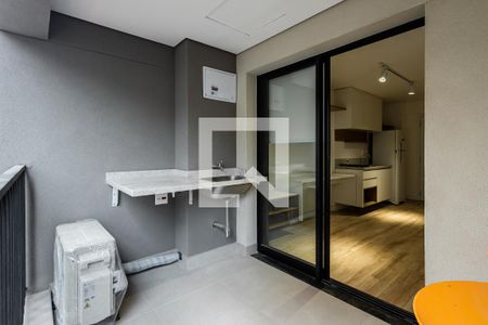 Varanda da Sala de apartamento à venda com 1 quarto, 35m² em Pinheiros, São Paulo