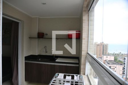 Varanda Gourmet de apartamento para alugar com 1 quarto, 51m² em Caiçara, Praia Grande