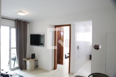 Sala de apartamento para alugar com 1 quarto, 51m² em Caiçara, Praia Grande