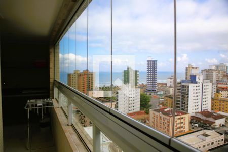 Varanda /Vista da Praia de apartamento para alugar com 1 quarto, 51m² em Caiçara, Praia Grande