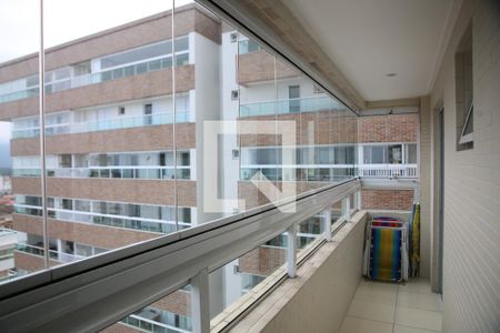 Varanda da Sala de apartamento para alugar com 1 quarto, 51m² em Caiçara, Praia Grande