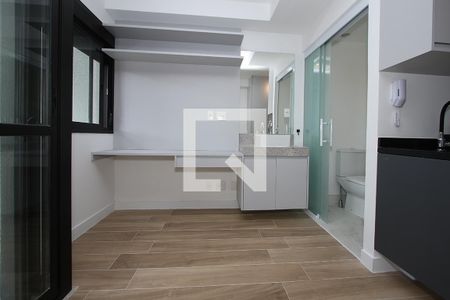 Studio - Quarto e Cozinha de kitnet/studio à venda com 1 quarto, 22m² em Jardim das Bandeiras, São Paulo