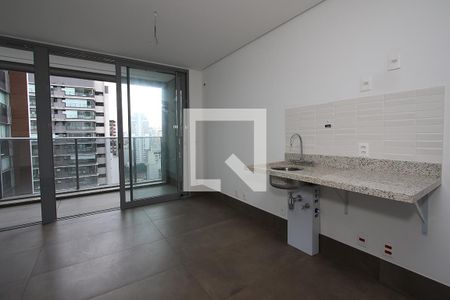 Studio - Quarto e Cozinha de kitnet/studio à venda com 1 quarto, 32m² em Pinheiros, São Paulo