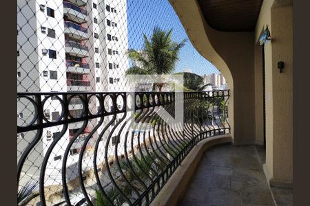 Varanda da Sala de apartamento para alugar com 4 quartos, 108m² em Jardim das Conchas, Guarujá