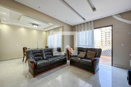 Sala de apartamento para alugar com 5 quartos, 220m² em Balneario Cidade Atlantica, Guarujá