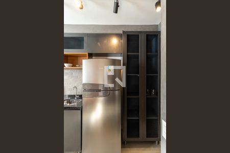 Cozinha - Geladeira de apartamento para alugar com 1 quarto, 26m² em Vila Buarque, São Paulo