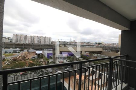 Varanda da Sala de kitnet/studio à venda com 1 quarto, 26m² em Jardim Independência, São Paulo