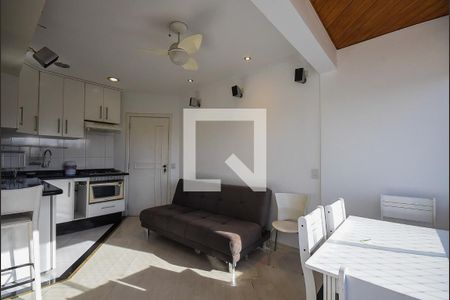 Sala de apartamento à venda com 1 quarto, 40m² em Paraíso do Morumbi, São Paulo