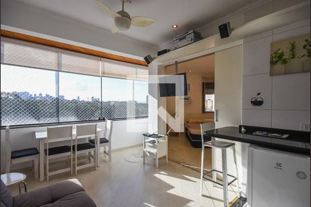 Sala de apartamento à venda com 1 quarto, 40m² em Paraíso do Morumbi, São Paulo