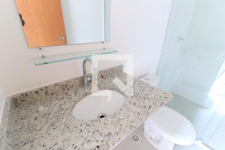 Banheiro da Suíte de apartamento para alugar com 1 quarto, 45m² em Campo Belo, São Paulo