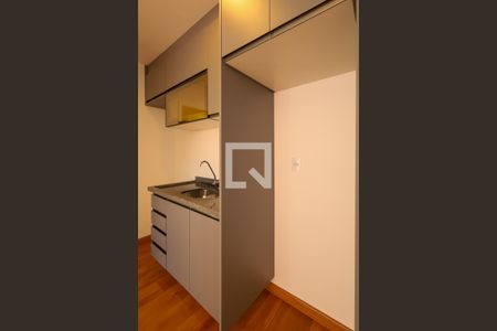 Cozinha de apartamento para alugar com 1 quarto, 26m² em Barra Funda, São Paulo