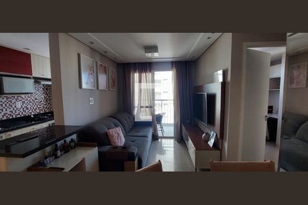 Sala de apartamento para alugar com 2 quartos, 47m² em Vila Valparaíso, Santo André
