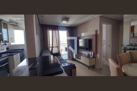 Sala de apartamento para alugar com 2 quartos, 47m² em Vila Valparaíso, Santo André