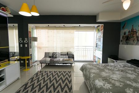 studio Sala\suíte\cozinha de apartamento à venda com 1 quarto, 35m² em Jardim Ampliação, São Paulo