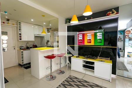 studio Sala\suíte\cozinha de apartamento à venda com 1 quarto, 35m² em Jardim Ampliação, São Paulo