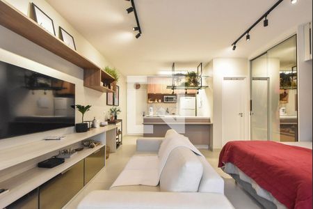 Detalhe Sala de kitnet/studio à venda com 1 quarto, 44m² em Campo Belo, São Paulo