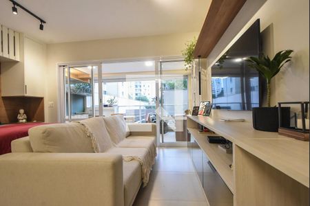 Detalhe Sala de kitnet/studio à venda com 1 quarto, 44m² em Campo Belo, São Paulo