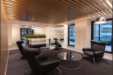 Lobby - detalhe decoração de kitnet/studio à venda com 1 quarto, 39m² em Itaim Bibi, São Paulo