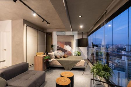 Flat - detalhe iluminação de kitnet/studio à venda com 1 quarto, 39m² em Itaim Bibi, São Paulo