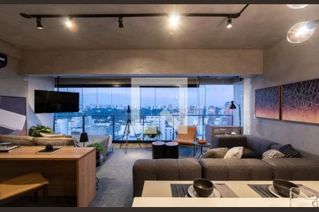 Flat - vista frontal  de kitnet/studio à venda com 1 quarto, 39m² em Itaim Bibi, São Paulo