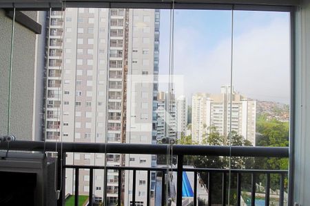 Varanda da Sala de apartamento à venda com 1 quarto, 56m² em Vila Andrade, São Paulo