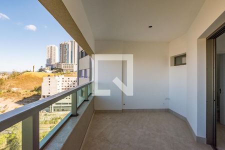 Varanda da Sala de apartamento para alugar com 3 quartos, 127m² em Vila das Flores, Nova Lima