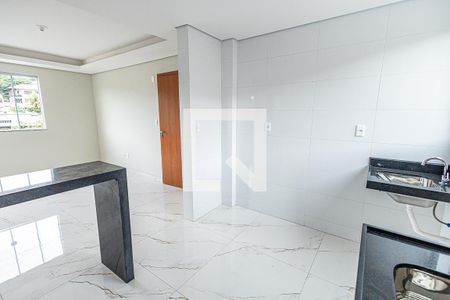 Cozinha de apartamento à venda com 2 quartos, 44m² em Letícia, Belo Horizonte
