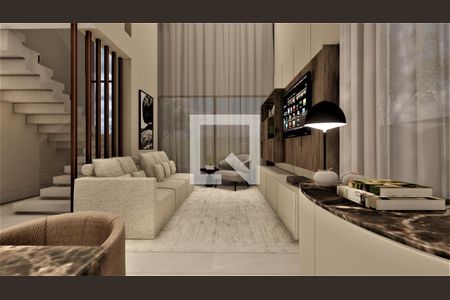 sala  de casa de condomínio à venda com 4 quartos, 410m² em Alphaville Nova Lima, Nova Lima