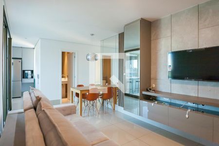 sala de apartamento para alugar com 2 quartos, 80m² em Vila Castela, Nova Lima