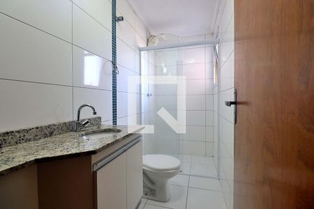 Banheiro do Quarto 1 - Suíte de apartamento à venda com 3 quartos, 85m² em Vila Curuca, Santo André