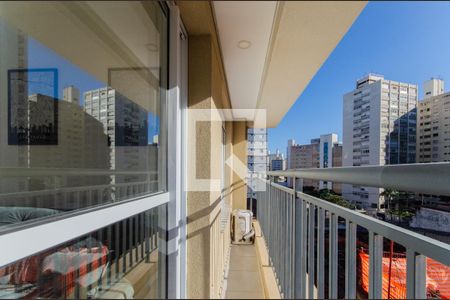 Varanda da Sala de apartamento à venda com 1 quarto, 33m² em Vila Mariana, São Paulo