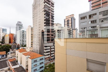Varanda - Vista de apartamento à venda com 1 quarto, 25m² em Pinheiros, São Paulo