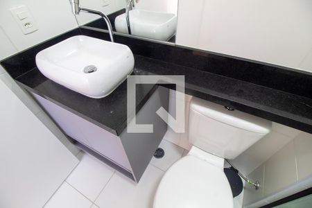 Banheiro da Suíte de kitnet/studio para alugar com 1 quarto, 27m² em Jardim Caravelas, São Paulo