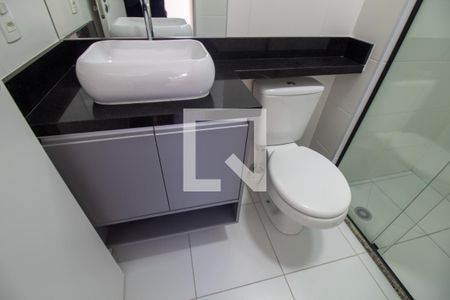 Banheiro da Suíte de kitnet/studio para alugar com 1 quarto, 27m² em Jardim Caravelas, São Paulo
