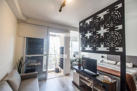 Sala de TV de apartamento para alugar com 1 quarto, 48m² em Tamboré, Santana de Parnaíba