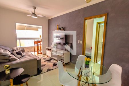 Sala de apartamento para alugar com 1 quarto, 53m² em Aviação, Praia Grande