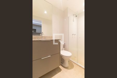 Banheiro  de kitnet/studio para alugar com 1 quarto, 25m² em Jardim Paulistano, São Paulo
