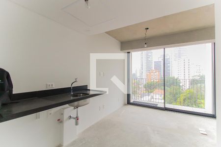 Sala/Cozinha de kitnet/studio à venda com 1 quarto, 28m² em Jardim das Bandeiras, São Paulo