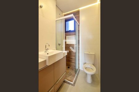 Banheiro do Quarto 1 - Suíte de apartamento à venda com 3 quartos, 97m² em Campestre, Santo André