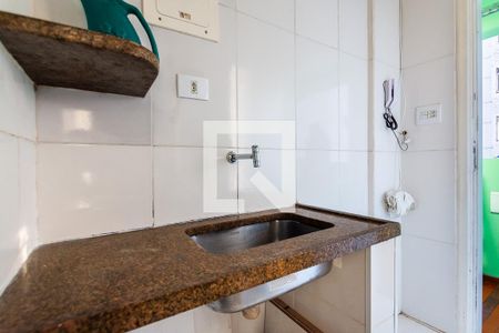 Cozinha de kitnet/studio para alugar com 1 quarto, 28m² em Ponta da Praia, Santos