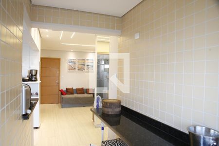 Sala de apartamento para alugar com 1 quarto, 42m² em Maracanã, Praia Grande