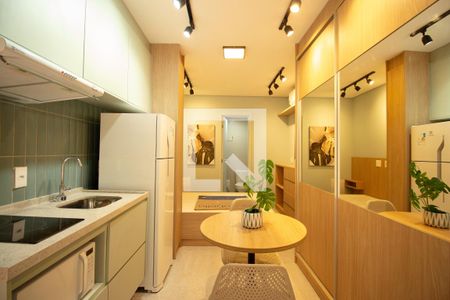 Studio- Cozinha de kitnet/studio para alugar com 1 quarto, 24m² em Vila Mariana, São Paulo