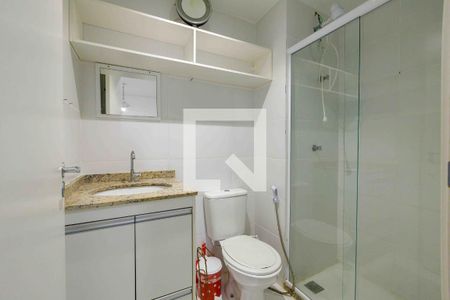 Banheiro de kitnet/studio para alugar com 1 quarto, 30m² em Recreio dos Bandeirantes, Rio de Janeiro