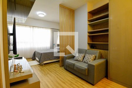 Sala/Cozinha de kitnet/studio para alugar com 1 quarto, 45m² em Santo Agostinho, Belo Horizonte