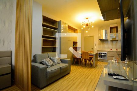 Sala/Cozinha de kitnet/studio para alugar com 1 quarto, 45m² em Santo Agostinho, Belo Horizonte